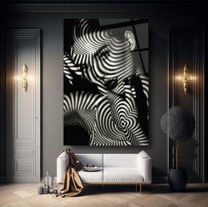 Femme Hypnotique Tableau en Verre Trempé