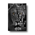 Lion in Grey Glass Wall Art - LUXARTDECO