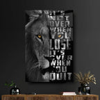 Lion in Grey Glass Wall Art - LUXARTDECO