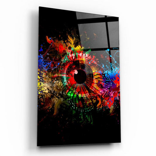 Occhio Astratto Quadro in Vetro Temperato