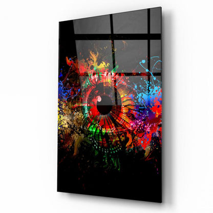 Occhio Astratto Quadro in Vetro Temperato