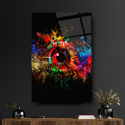 Occhio Astratto Quadro in Vetro Temperato