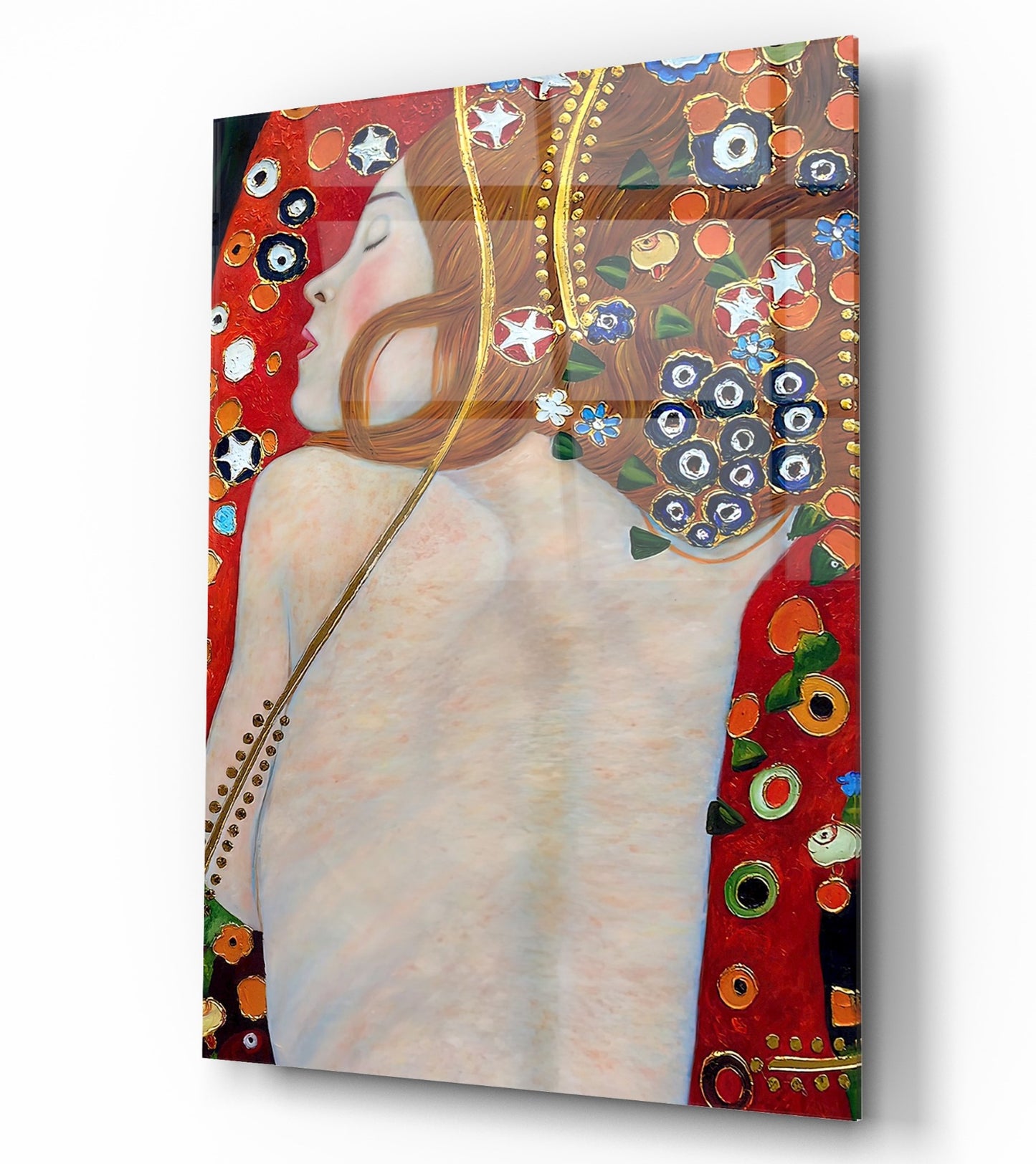 Ispirato a Klimt Quadro in Vetro Temperato