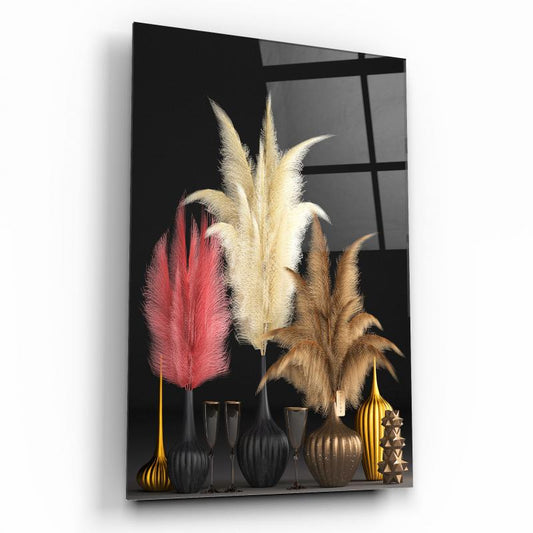 Vase en verre mural
