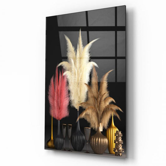 Vase en verre mural