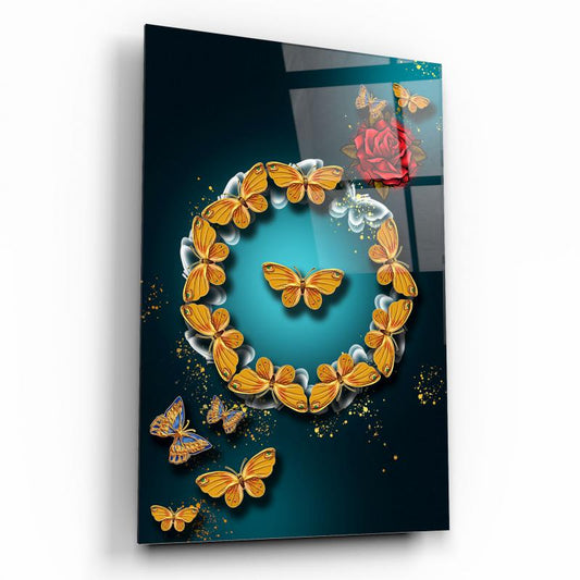 Décoration murale en verre papillon