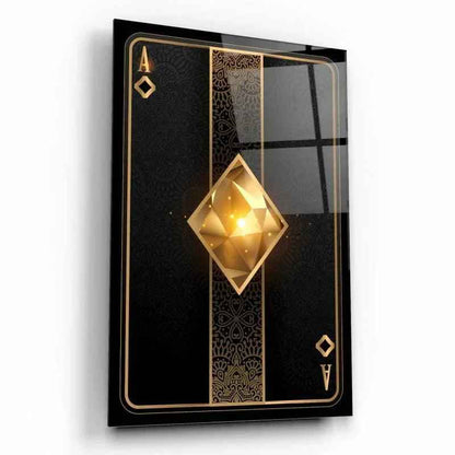 Playing Card Ace Glass Wall Art