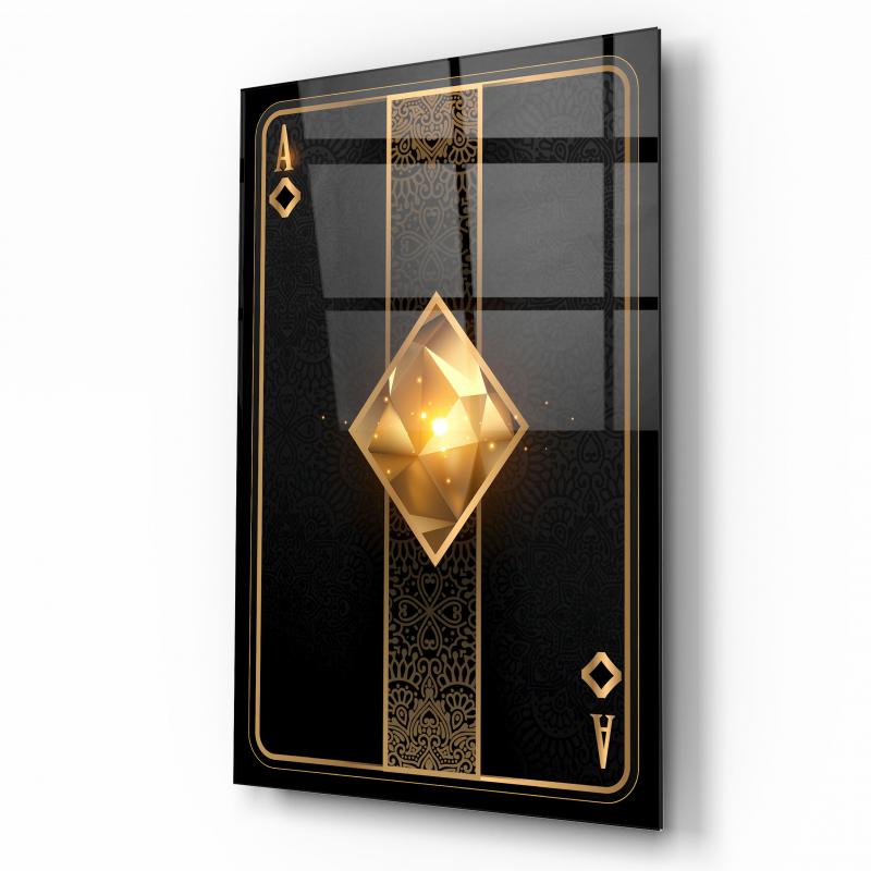 Playing Card Glass Wall Art