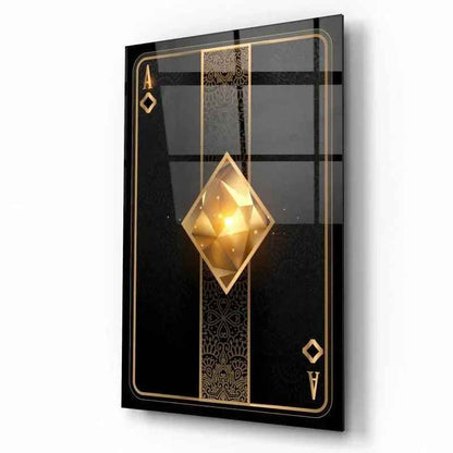 Playing Card Ace Glass Wall Art