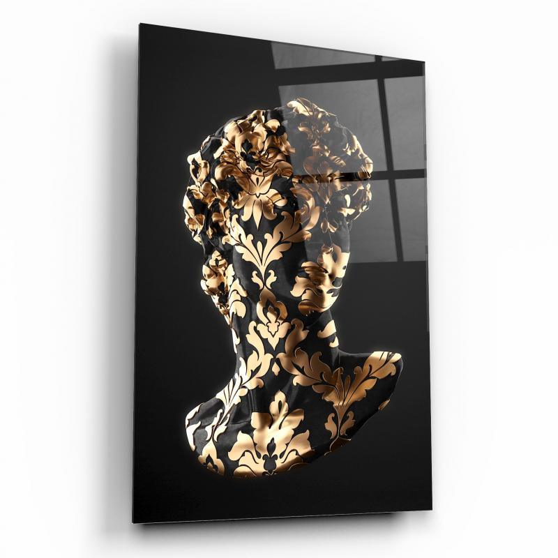 David Statue Glass Wall Art