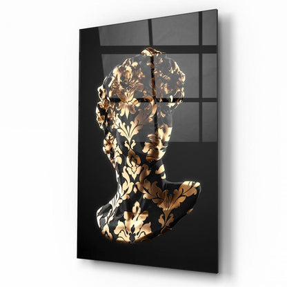 David Statue Glass Wall Art