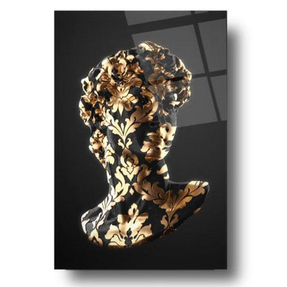David Statue Glass Wall Art