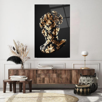 David Statue Glass Wall Art
