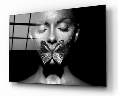Seductive Woman II Glass Wall Art