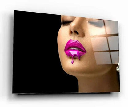 Lips Glas Wall Art - LUXARTDECO