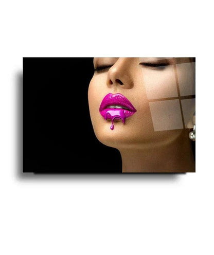 Lips Glas Wall Art - LUXARTDECO