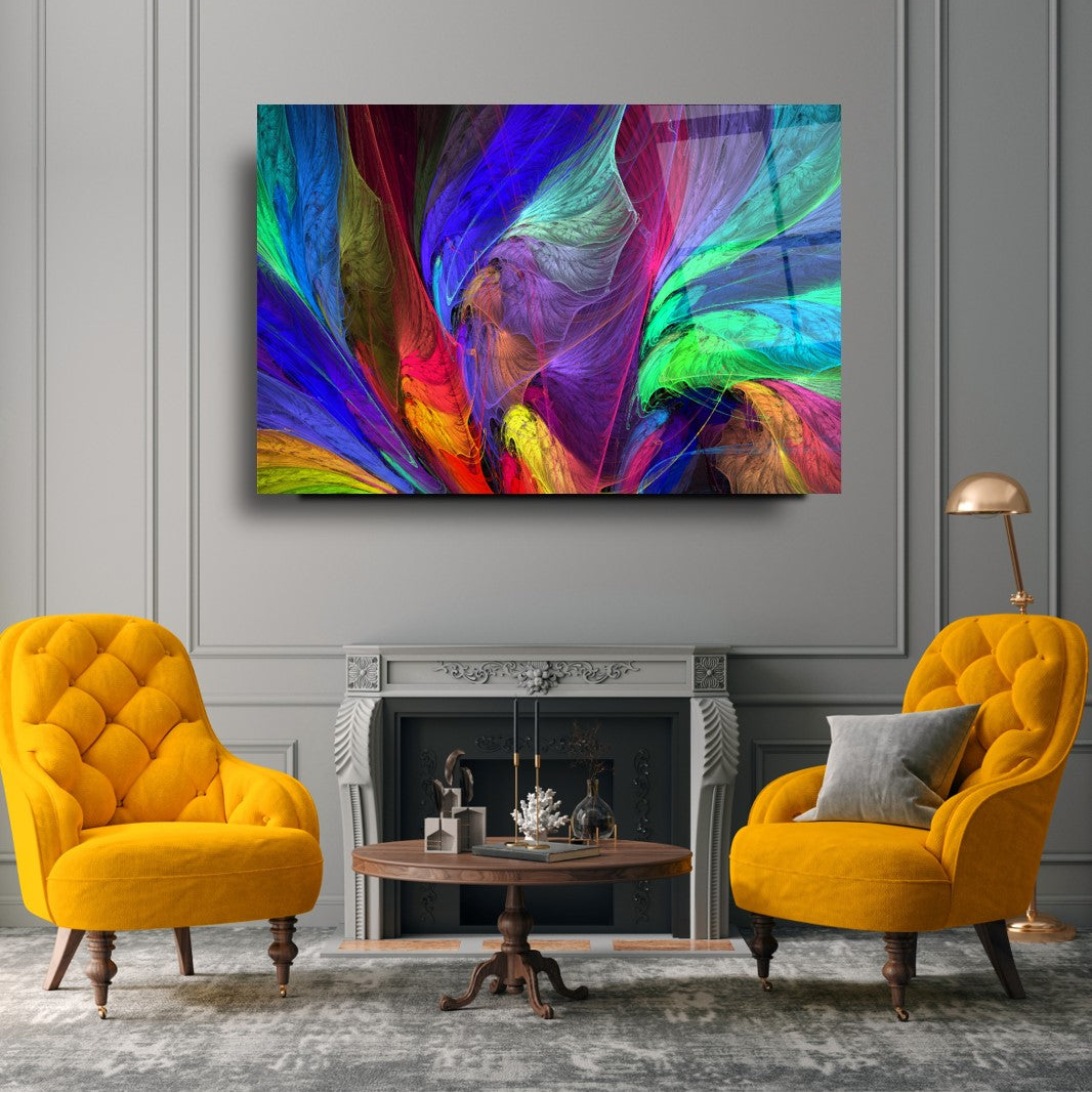Esplosione di Colori Quadro in vetro temperato