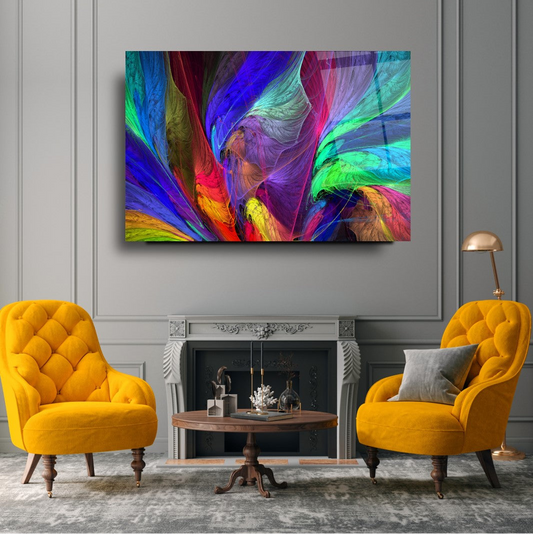 Esplosione di Colori Quadro in vetro temperato