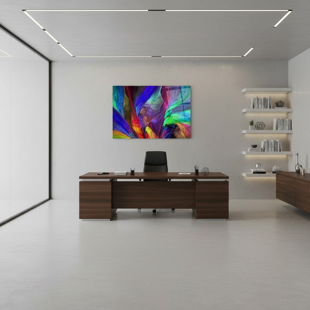 Esplosione di Colori Quadro in vetro temperato