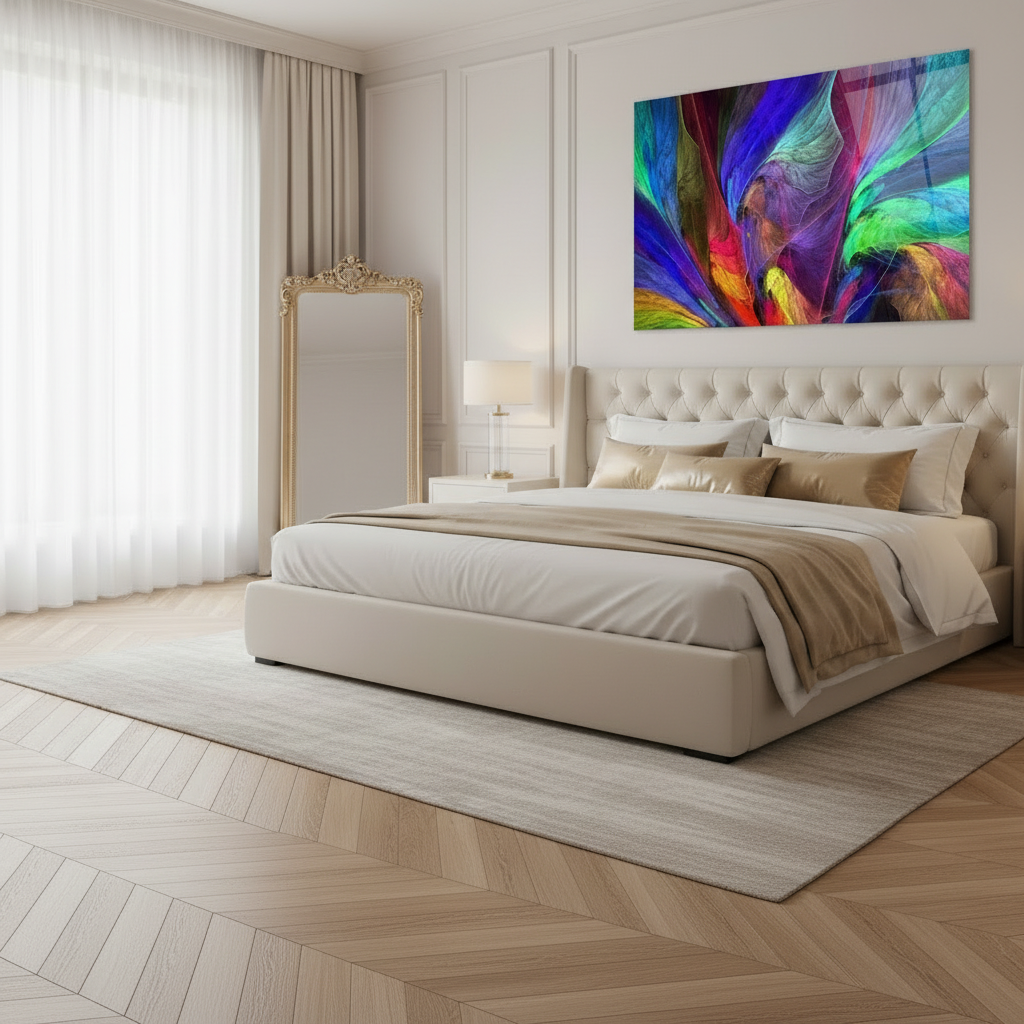 Esplosione di Colori Quadro in vetro temperato
