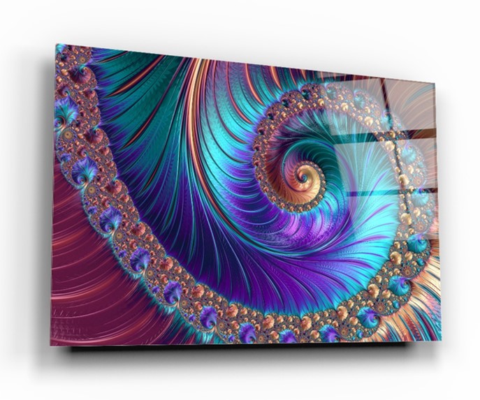 Spirale Quadro in Vetro Temperato