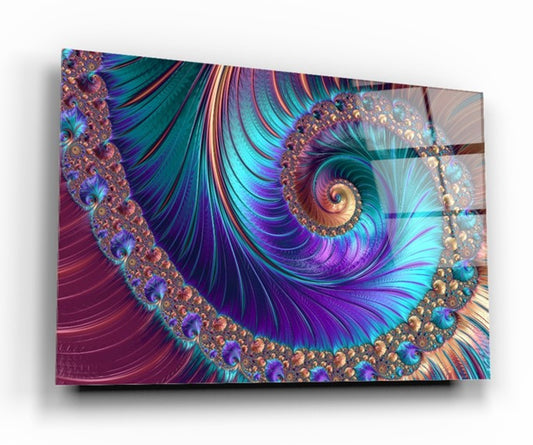 Spiral Glass Wall Art