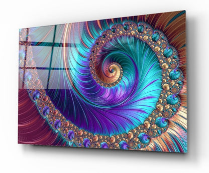 Spiral Glass Wall Art