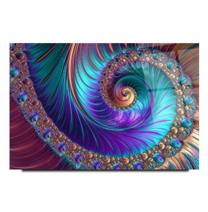 Spiral Glass Wall Art