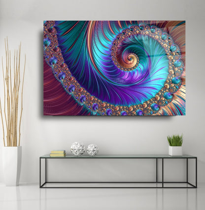 Spiral Glass Wall Art