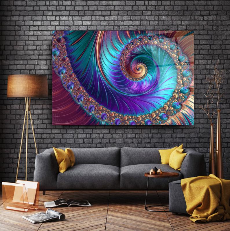 Spirale Quadro in Vetro Temperato