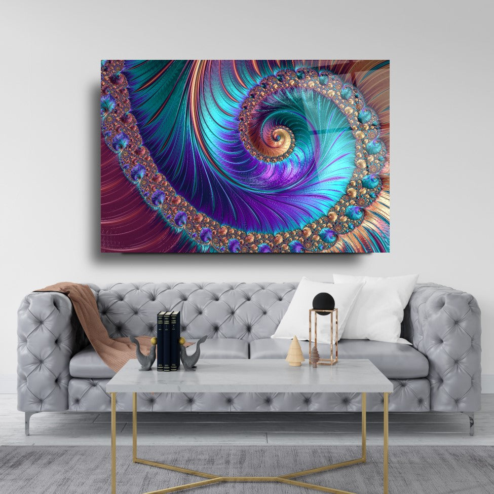 Spirale Quadro in Vetro Temperato
