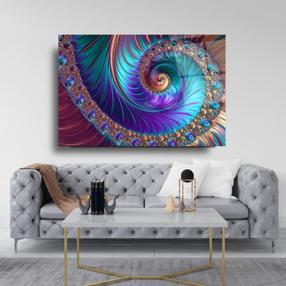 Spiral Glass Wall Art