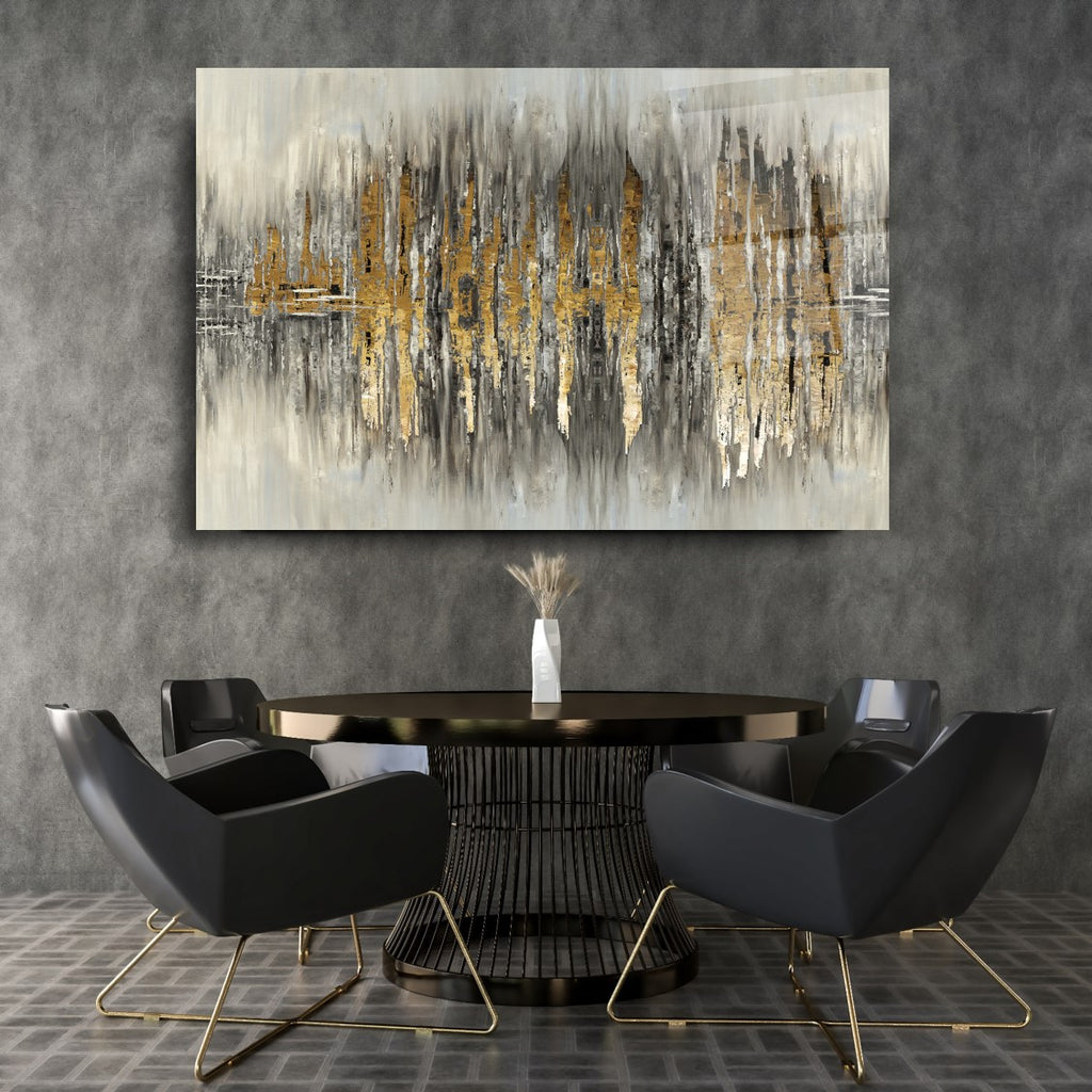 Décoration murale en verre à motifs abstraits 