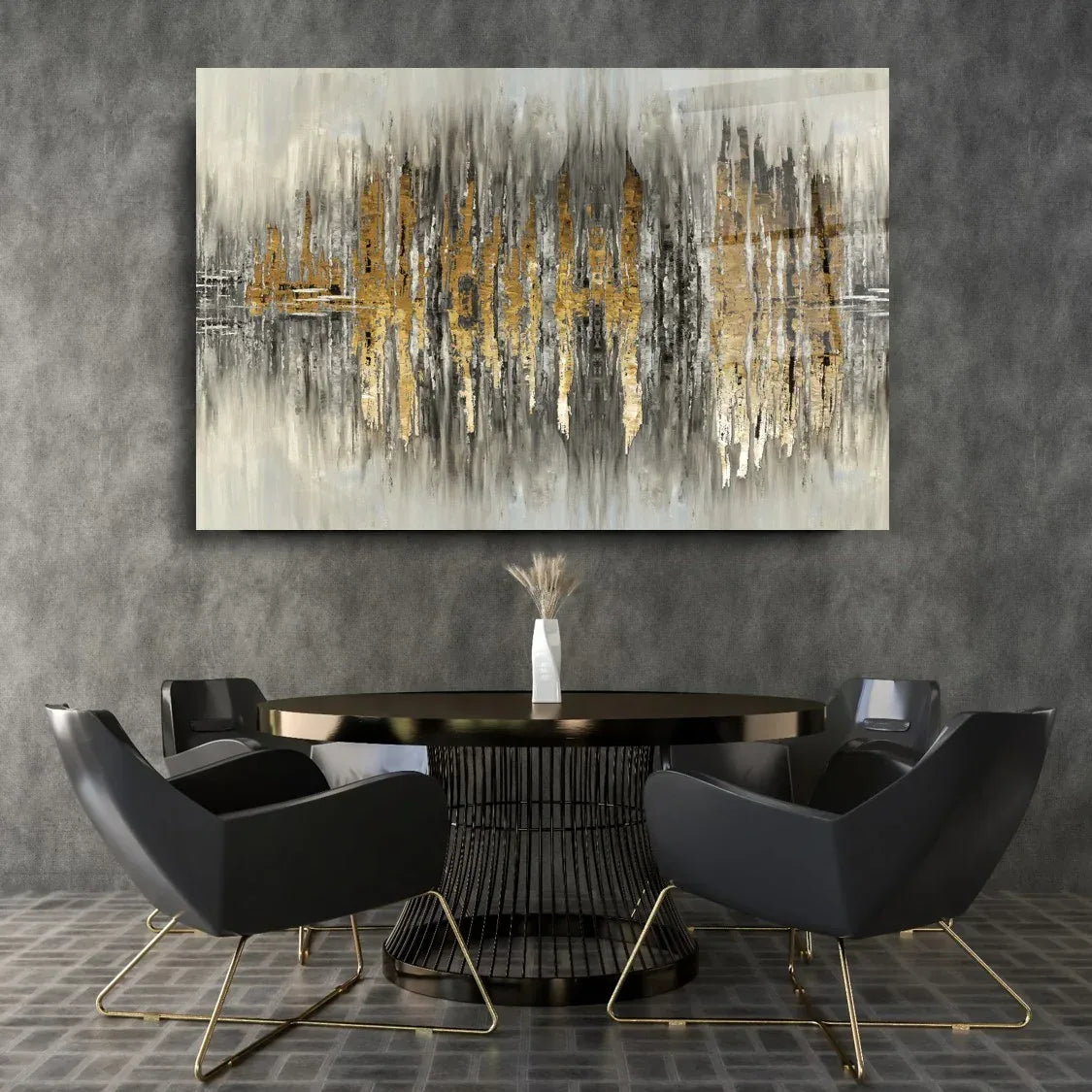 Abstract Pattern Glass Wall Art - LUXARTDECO