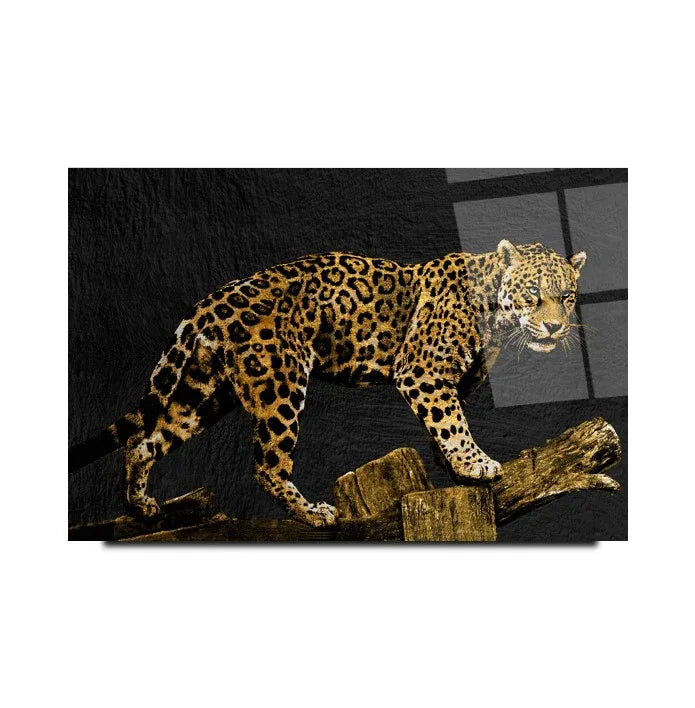 Leopard Glass Wall Art - LUXARTDECO