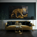 Décoration murale en verre léopard 