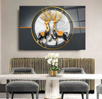 Two Majestic Deer Glass Wall Art - LUXARTDECO