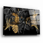 Panther Glass Wall Art - LUXARTDECO