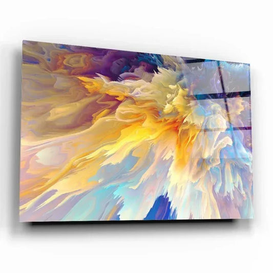 Color Splash Glass Wall Art - LUXARTDECO