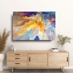 Décoration murale en verre avec éclaboussures de couleur