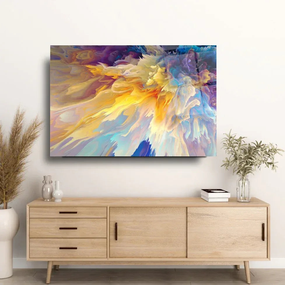 Color Splash Glass Wall Art - LUXARTDECO