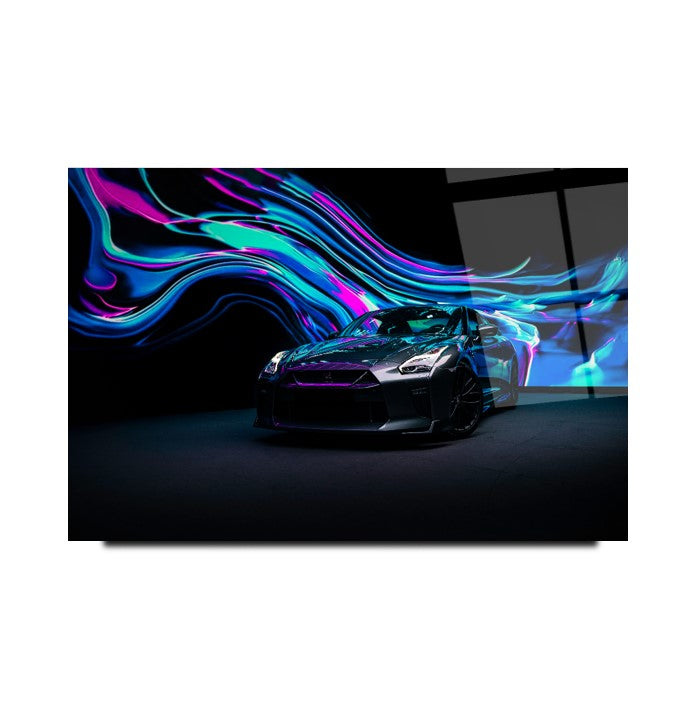 Art mural en verre de voiture de luxe