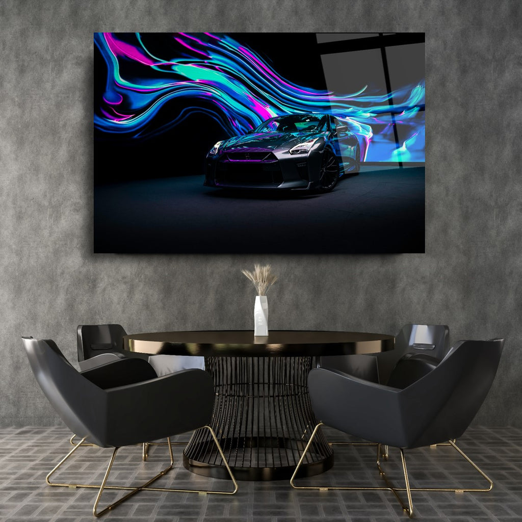 Art mural en verre de voiture de luxe