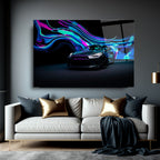 Art mural en verre de voiture de luxe