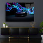 Art mural en verre de voiture de luxe