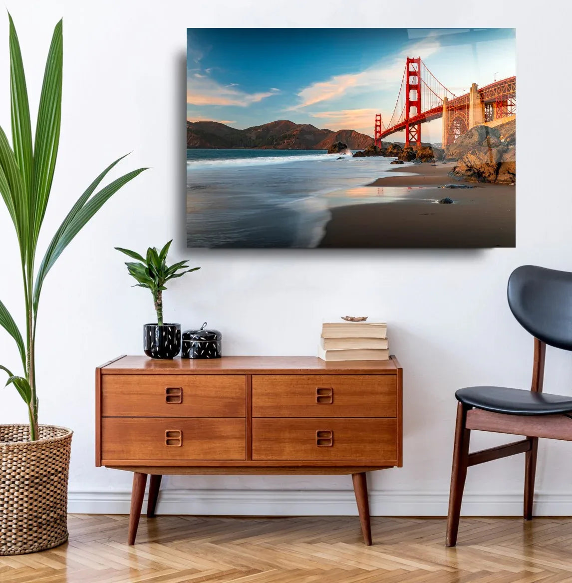 San Francisco Bridge Glass Wall Art - LUXARTDECO