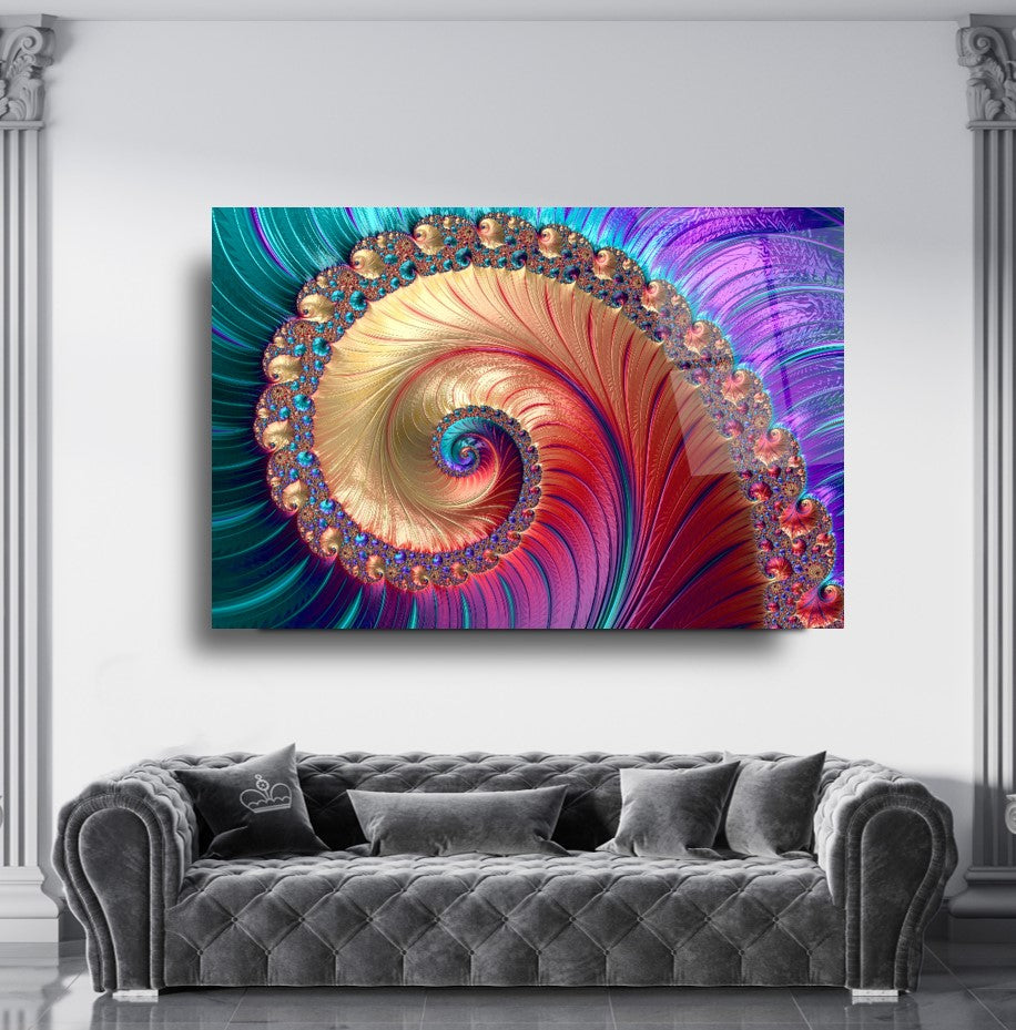 Spiral Glass Wall Art