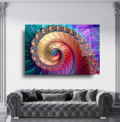 Spiral Glass Wall Art