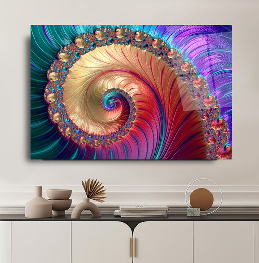 Spiral Glass Wall Art