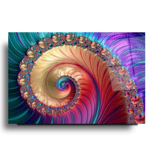 Spiral Glass Wall Art